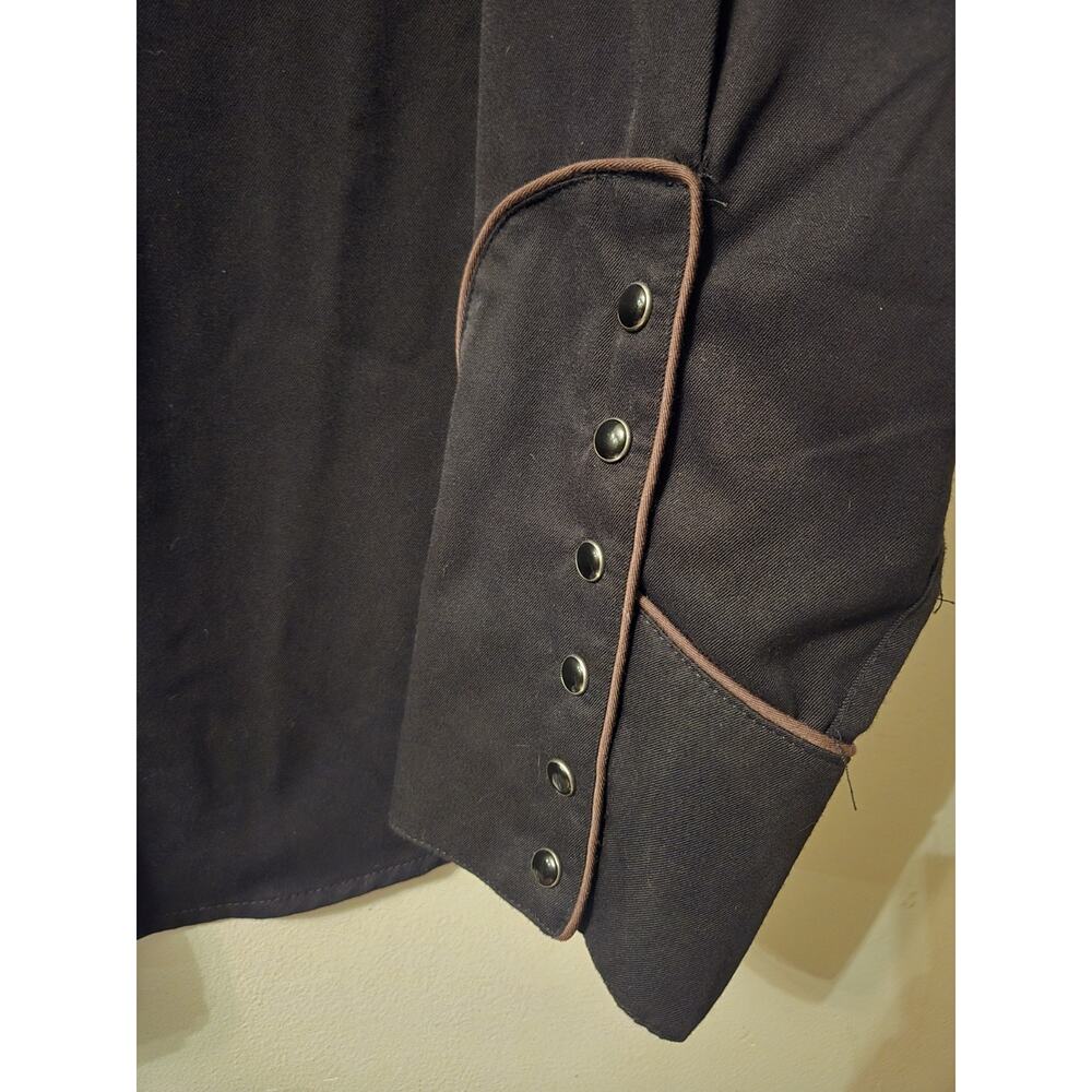 Vintage Panhandle Slim Black Mens XXL Pearl Snap Embroidered Western Shirt Rare - Picture 3 of 10